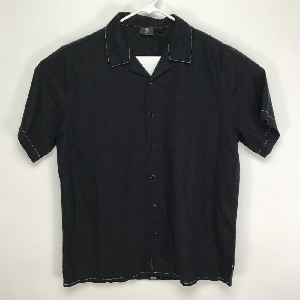 NWT Thrills men’s hemp fabric short sleeve button up shirt medium